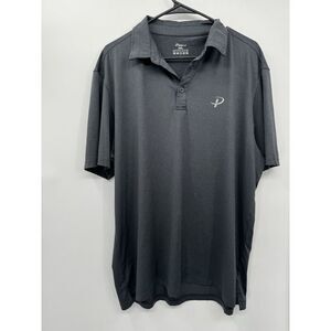 Pudolla XXL Polo Shirt Mens Charcoal Gray Performance Stretch Short Sleeve Logo